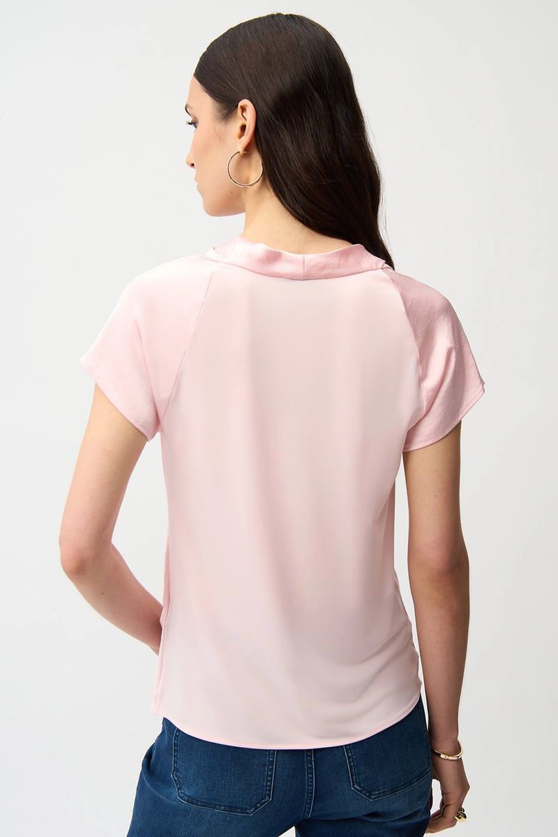 Joseph Ribkoff Recycled Satin Top With Cowl Neckline Jr261195