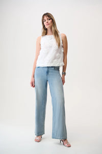 Joseph Ribkoff Novelty Sleeveless Top With 3D Floral Embroidery Jr261220