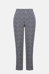 Josepg Ribkoff Geometric Jacquard Pull-On Slim Fit Pants Jr261225
