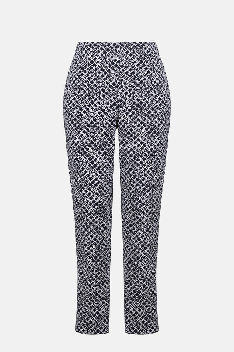Josepg Ribkoff Geometric Jacquard Pull-On Slim Fit Pants Jr261225