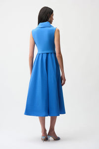 Joseph Ribkoff Silky Knit And Memory Fit and Flare Dress With Shawl Collar Jr261274