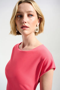 Joseph Ribkoff Signature | Scuba Crepe Sheath Gown With Rhinestones Piping Jr261713