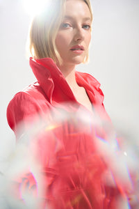 Joseph Ribkoff Signature | Stretch Taffeta Fit And Flare Dress With Lapel Collar Jr261719