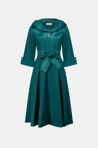 Joseph Ribkoff Stretch Taffeta Fit And Flare Dress With Lapel Collar Jr261719F26