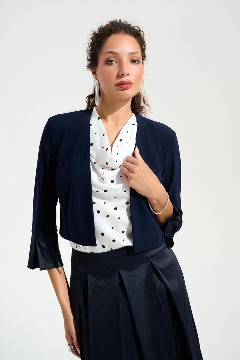 Joseph Ribkoff  Silky Knit Cover-Up With Stretch Taffeta Cuffs Jr261785