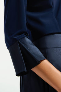 Joseph Ribkoff  Silky Knit Cover-Up With Stretch Taffeta Cuffs Jr261785