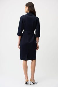 Joseph Ribkoff Denim Dress With Half Zip and Belt Jr261900
