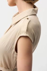 Joseph Ribkoff Textured Woven Shirt Dress with Sash Jr261935