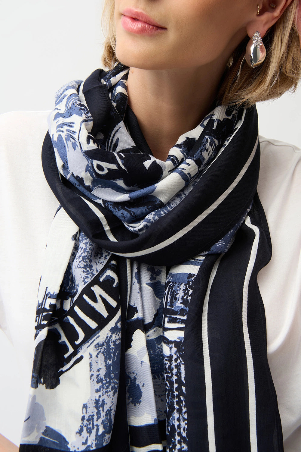Joseph Ribkoff Modal Conversational Print Scarf Jr261988