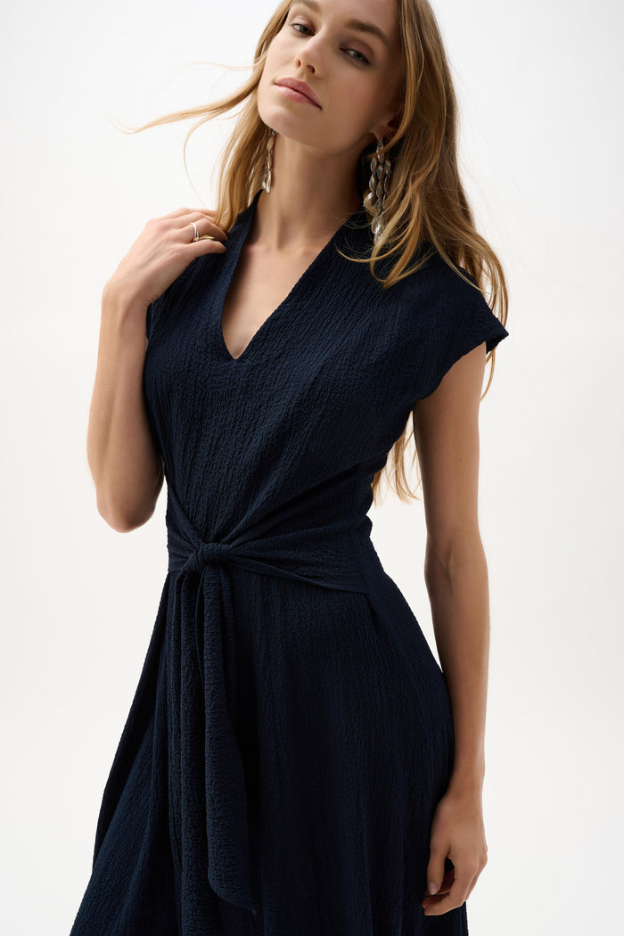 Joseph Ribkoff Woven Seersucker Fit And Flare Dress Jr262026