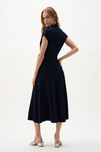 Joseph Ribkoff Woven Seersucker Fit And Flare Dress Jr262026