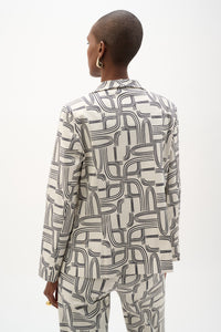 Joseph Ribkoff Millennium Geometric Print Straight-Cut Jacket Jr262047