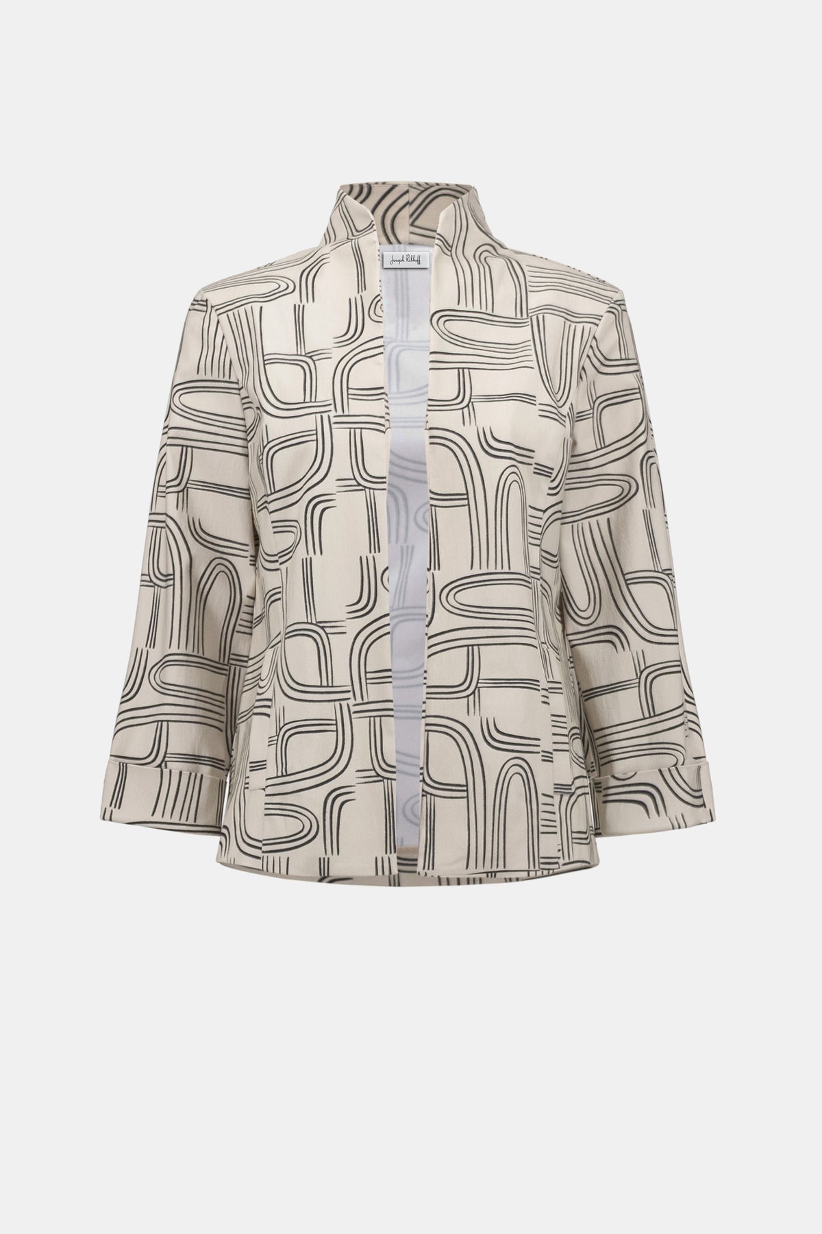 Joseph Ribkoff Millennium Geometric Print Straight-Cut Jacket Jr262047
