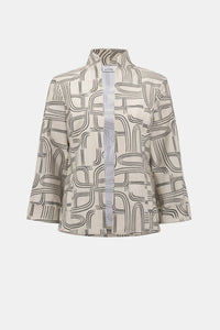 Joseph Ribkoff Millennium Geometric Print Straight-Cut Jacket Jr262047