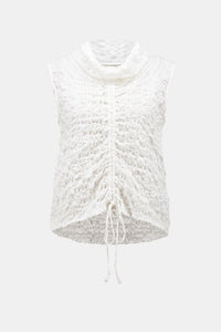 Joseph Ribkoff Bubble Jacquard Straight Top With Cowl Collar Jr262091