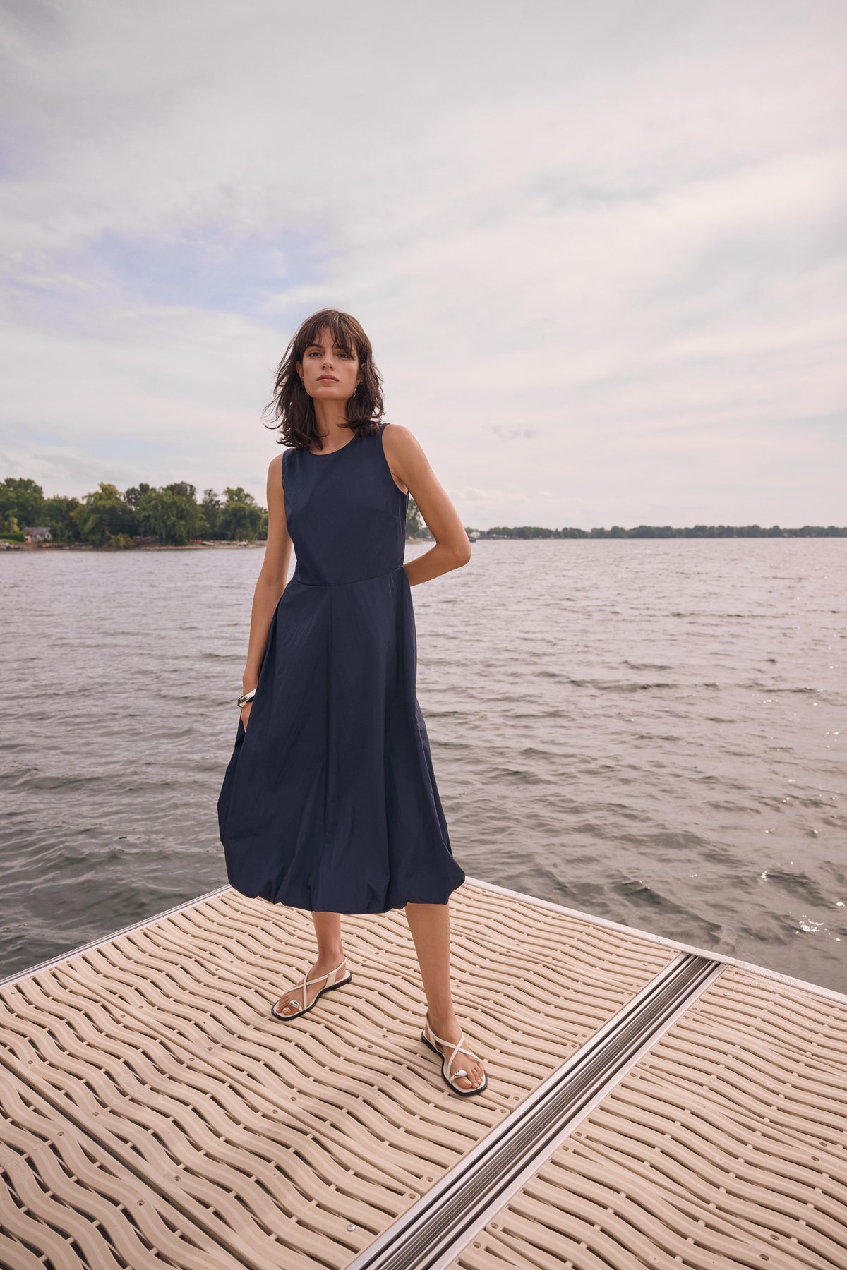 Joseph Ribkoff Woven Parachute A-Line Dress With Bubble Skirt Jr262115