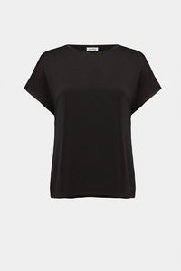 Joseph Ribkoff Recycled Satin And Silky Knit Straight Top Jr262189