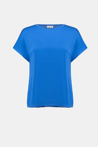 Joseph Ribkoff Recycled Satin And Silky Knit Straight Top Jr262189