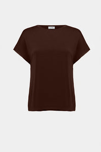 Joseph Ribkoff Recycled Satin And Silky Knit Straight Top Jr262189