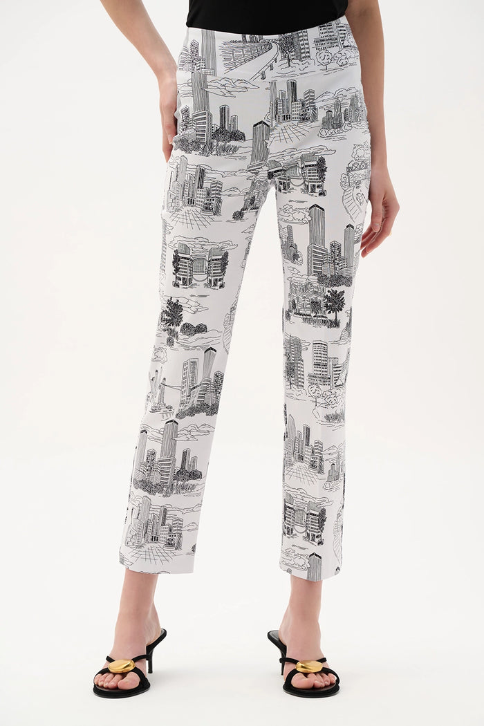 Joseph Ribkoff Millennium Printed Straight Pull-On Pants Jr262192