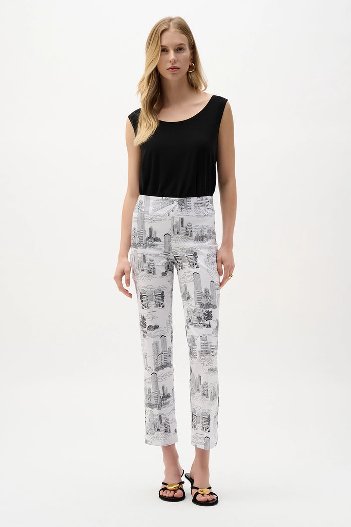 Joseph Ribkoff Millennium Printed Straight Pull-On Pants Jr262192