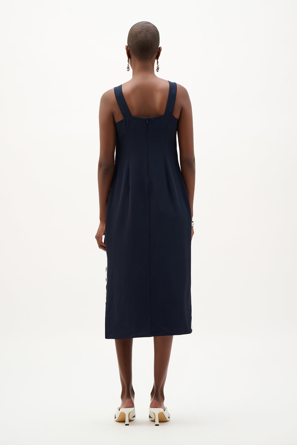 Joseph Ribkoff Woven Twill Straight Dress With Contras Trim Jr262230