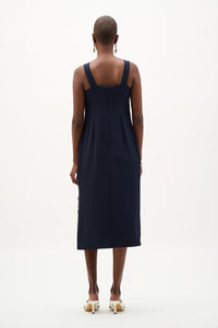 Joseph Ribkoff Woven Twill Straight Dress With Contras Trim Jr262230