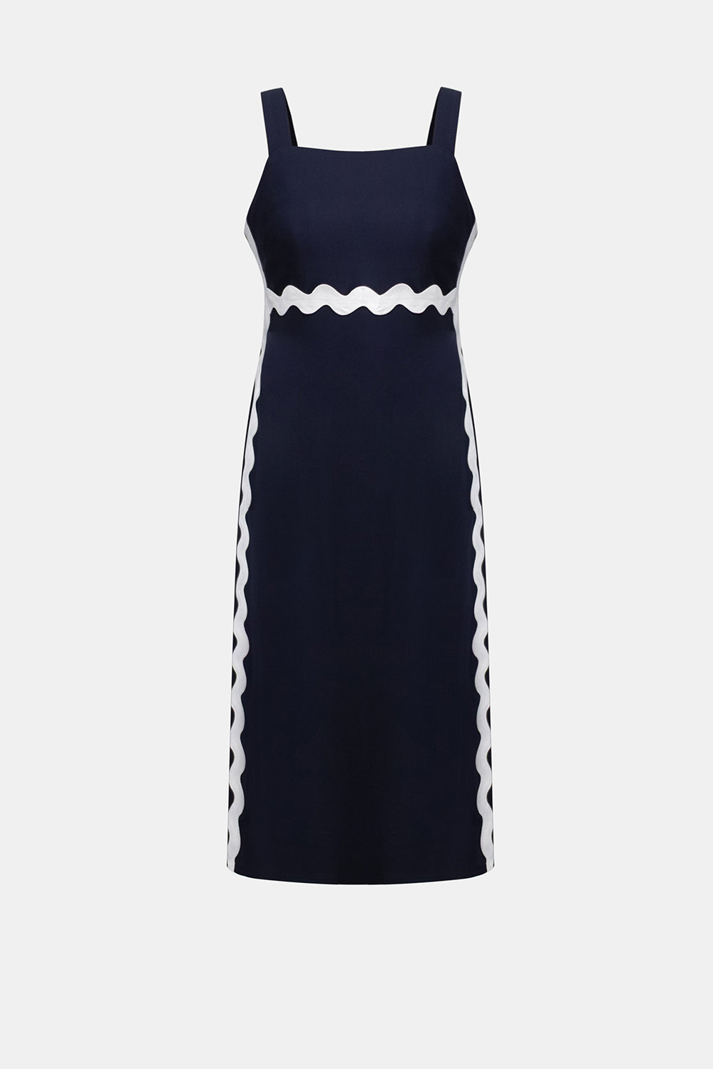 Joseph Ribkoff Woven Twill Straight Dress With Contras Trim Jr262230