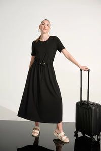 Joseph Ribkoff Jersey And Memory Fit & Flare Dress With Waist Detail Jr262627