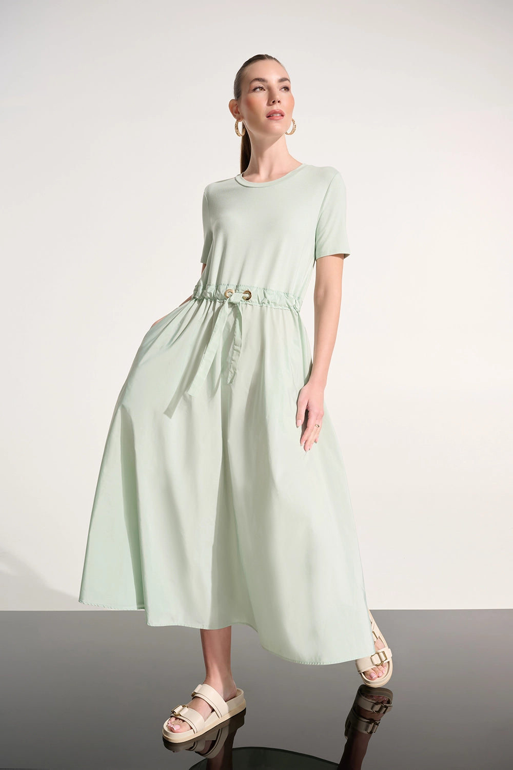 Joseph Ribkoff Jersey And Memory Fit & Flare Dress With Waist Detail Jr262627