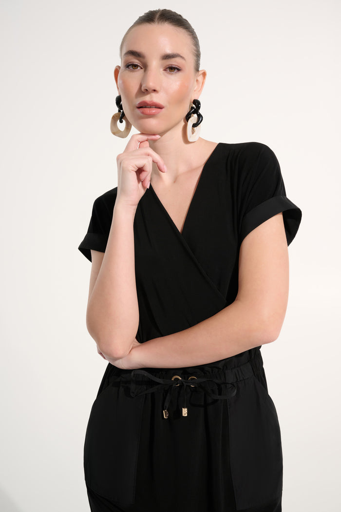 Joseph Ribkoff Silky Knit And Memory Straight Wrap Dress Jr262630