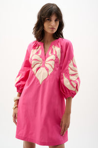 Joseph Ribkoff Stretch Cotton Floral Embroidered Straight Dress Jr262911