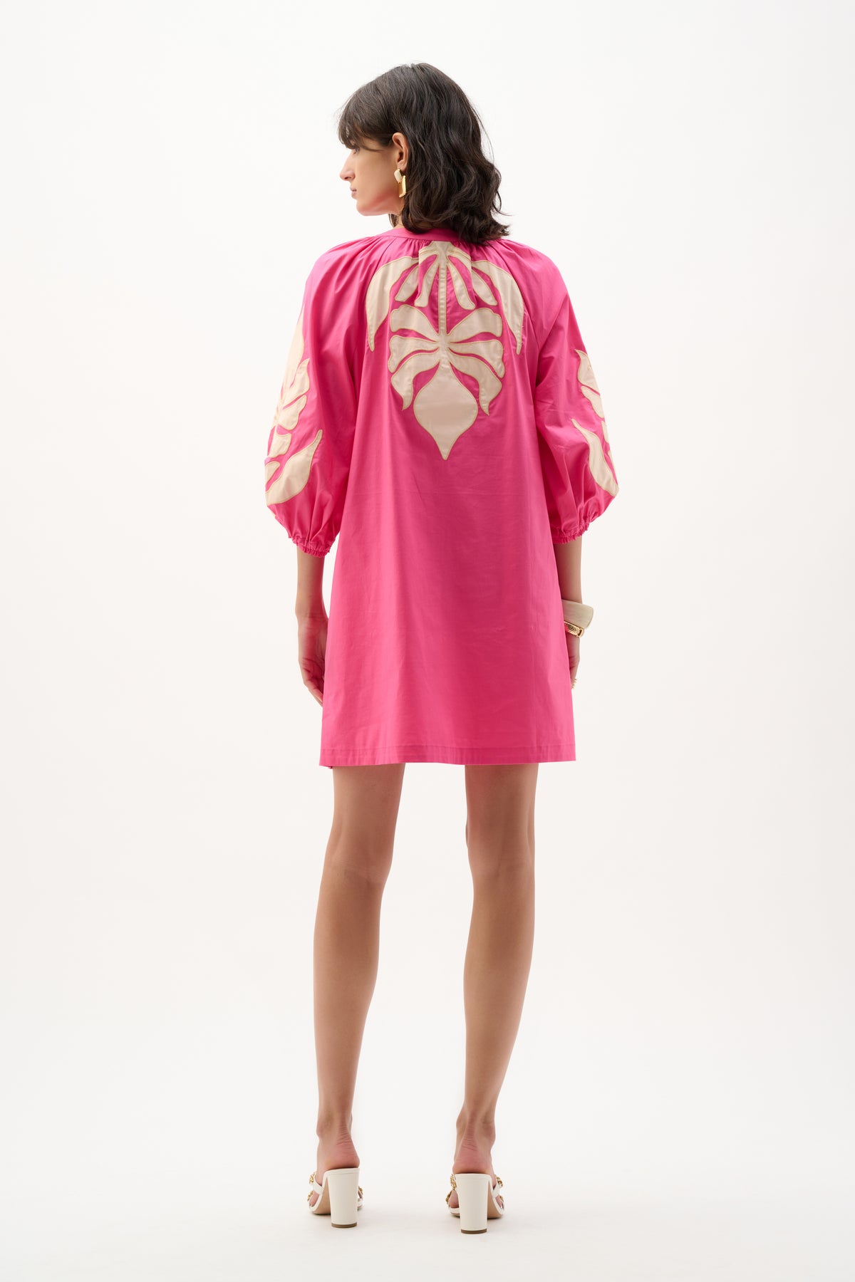 Joseph Ribkoff Stretch Cotton Floral Embroidered Straight Dress Jr262911