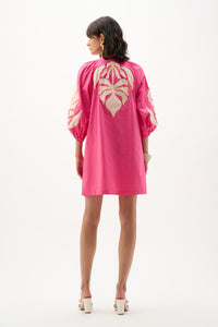 Joseph Ribkoff Stretch Cotton Floral Embroidered Straight Dress Jr262911