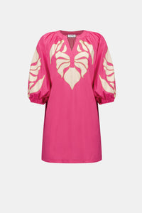 Joseph Ribkoff Stretch Cotton Floral Embroidered Straight Dress Jr262911