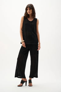 Joseph Ribkoff Viscose Jacquard Knit Chevron Stitch Relaxed Tunic Top Jr262932