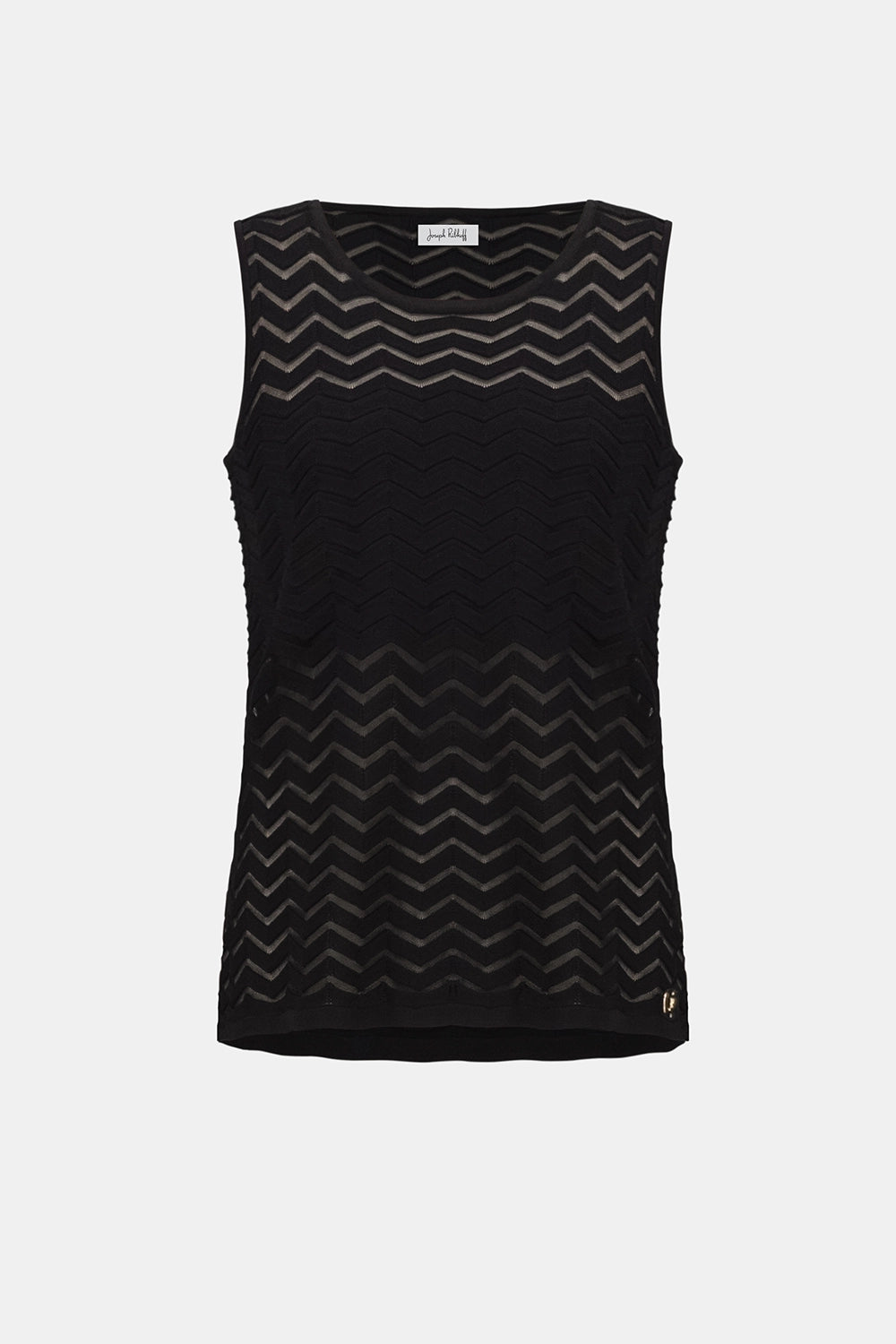 Joseph Ribkoff Viscose Jacquard Knit Chevron Stitch Relaxed Tunic Top Jr262932