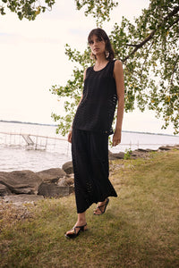 Joseph Ribkoff Viscose Jacquard Knit Chevron Stitch Culotte Pants Jr262933