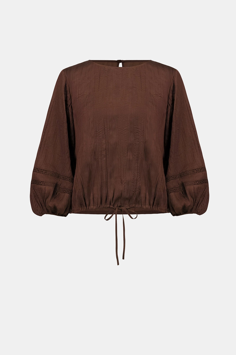 Joseph Ribkoff Pleated Satin Cocoon Top With Pleats Jr262959