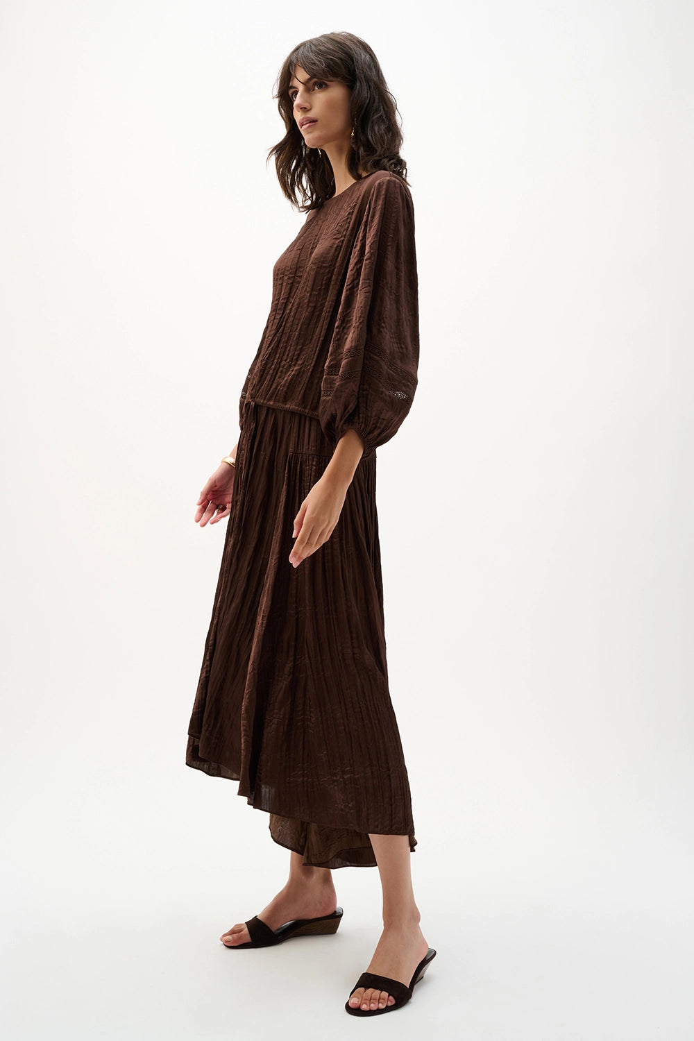 Joseph Ribkoff Pleated Satin Flare Skirt With Pleats Jr262960