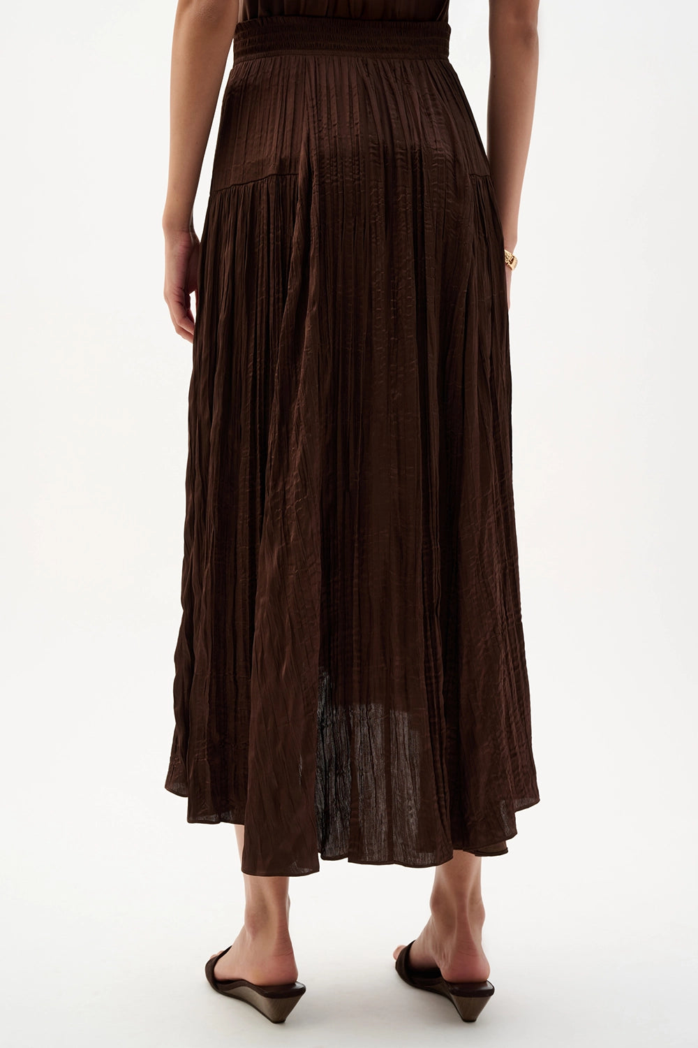 Joseph Ribkoff Pleated Satin Flare Skirt With Pleats Jr262960