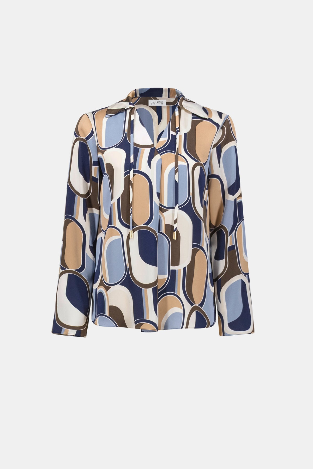Joseph Ribkoff Recycled Satin Geometric Top Jr263071