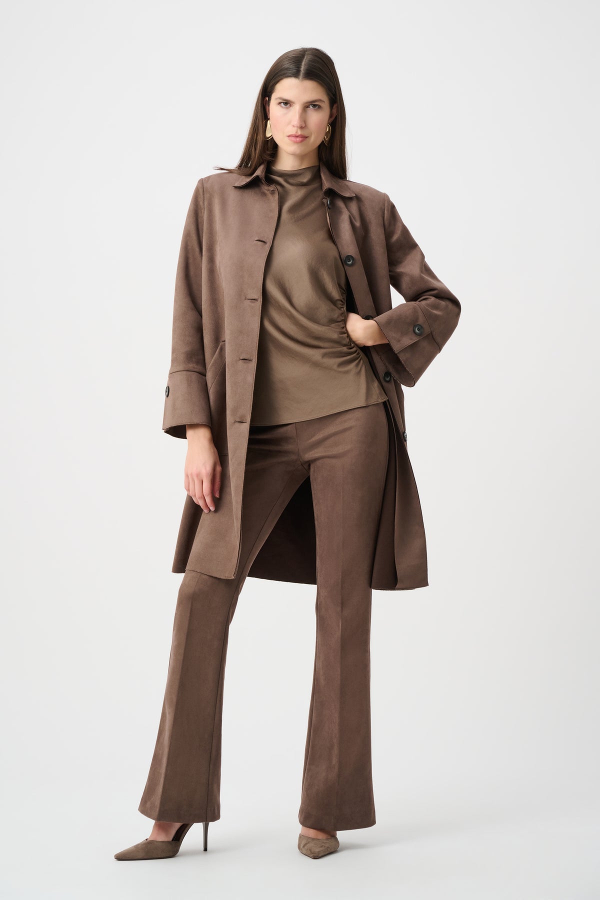 Joseph Ribkoff Scuba Suede Straight Coat Jr263146