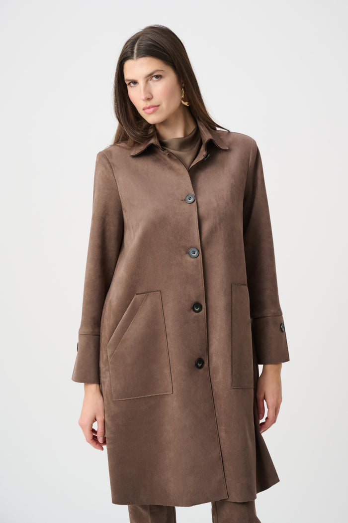 Joseph Ribkoff Scuba Suede Straight Coat Jr263146
