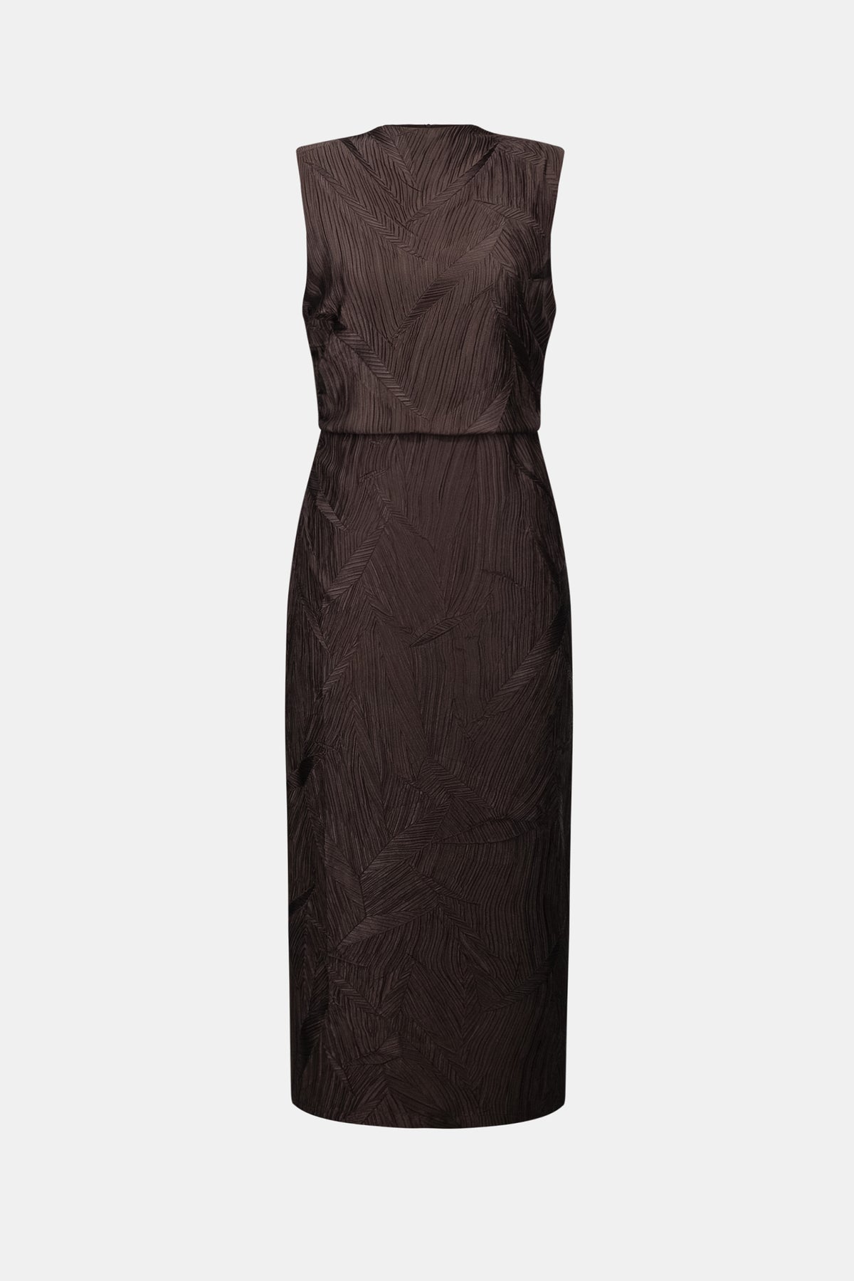 Joseph Ribkoff Pleated Satin Sleeveless Midi Dress Jr263147
