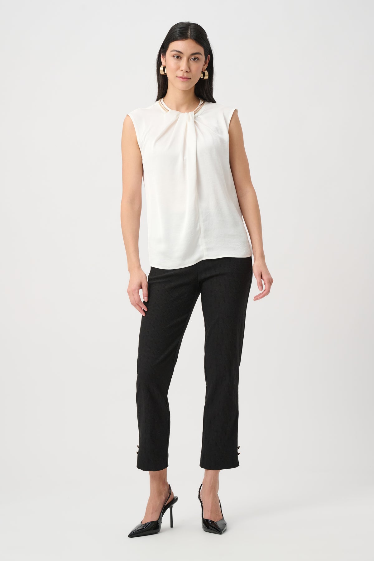 Joseph Ribkoff Recycled Satin Straight Sleeveless Top Jr263168