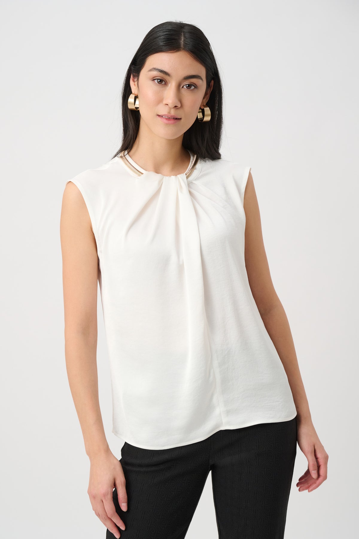 Joseph Ribkoff Recycled Satin Straight Sleeveless Top Jr263168