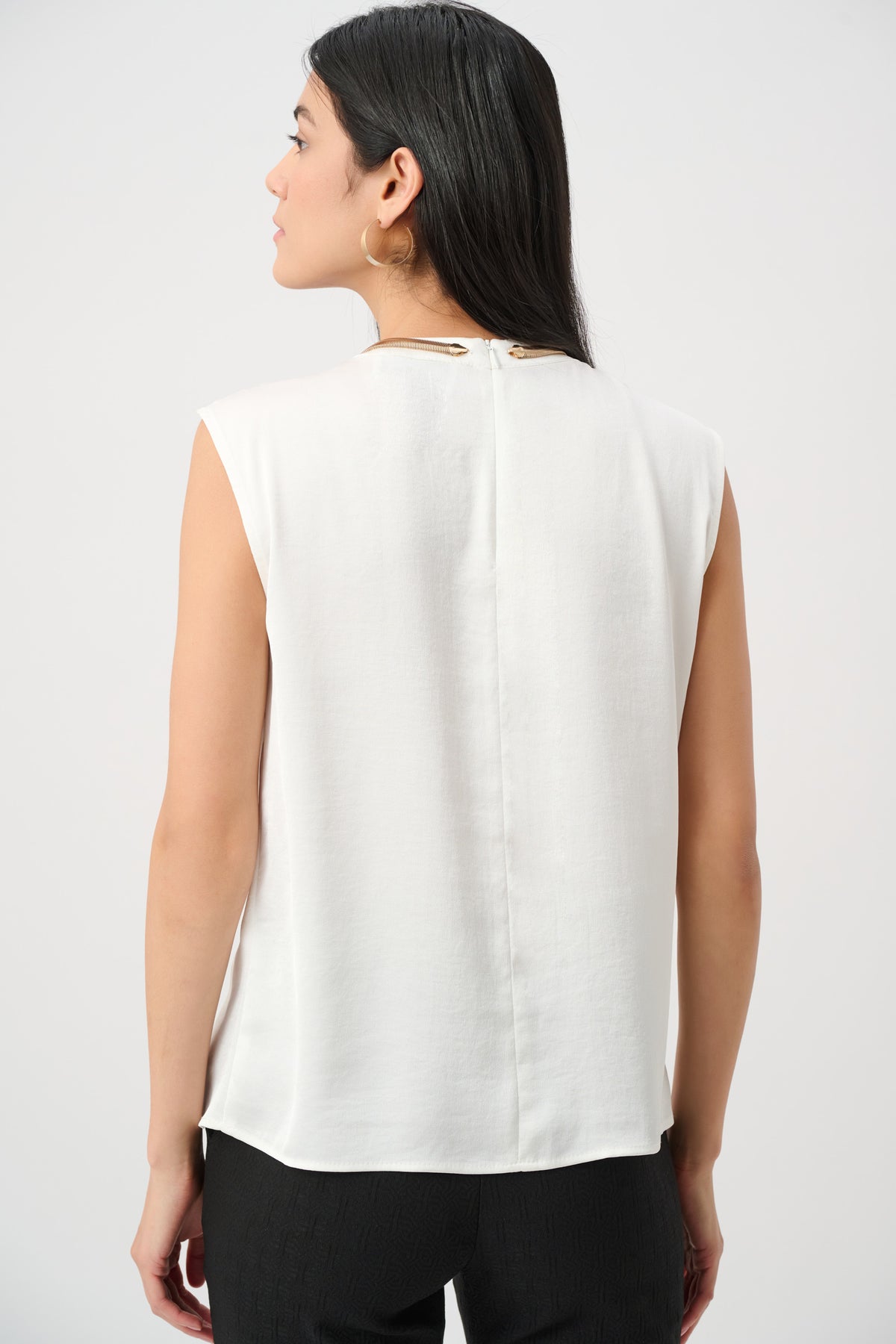 Joseph Ribkoff Recycled Satin Straight Sleeveless Top Jr263168