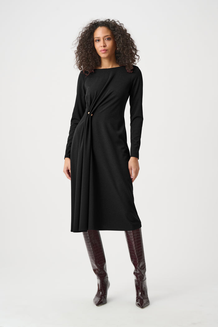 Joseph Ribkoff Scuba Crepe Draped Front Sheath Dress Jr263178