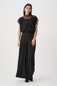 Joseph Ribkoff Chiffon And Silky Knit Blouson Top Jr263198